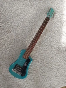 Hofner SHORTY Guitar Contemporary Series Electric Travel Mini Body Blue - Picture 1 of 7