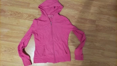 Junior Niñas Damas Juicy Couture Rosa Sudadera con Capucha Cremallera Chaqueta Talla L CACHEMIRA DE COLECCIÓN Y2k Foto 1 de 4