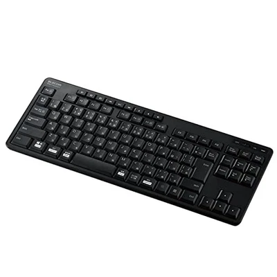 ELECOM TK-FBM117SKBK Wireless Keyboard Bluetooth Compact Quiet Antibacterial Com - Image 1 of 4
