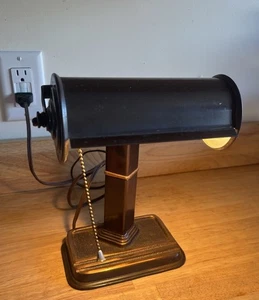 1930s 20s Brass Bankers Desk Lamp Antique Rare Art Deco Original Working - NR - Picture 1 of 21