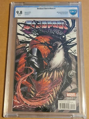 DEADPOOL BACK IN BLACK #1 Marvel Comics CBCS 9.8 Tyler Kirkham KRS Variant Cover - Image 1 of 2