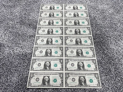 16 Uncut $1 Dollar 1981A San Francisco US DEPARTMENT OF THE TREASURY (CB) - Image 1 of 4