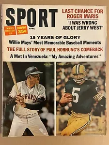 1966 Sport Magazine GREEN BAY Packers HORNUNG San Fran Giants WILLIE MAYS No Lab - Picture 1 of 1