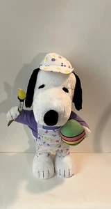 Peanuts Snoopy Painter Easter Egg Plush 21” Door Greeter Doll Holding an Egg - Picture 1 of 10
