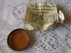 EDNALITE'S GOLD HERITAGE CHROMA 85A FILTER LENS * KODACHROME FILTER CONVERTER * - Picture 1 of 4