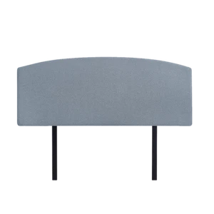 Linen Fabric Queen Bed Curved Headboard Bedhead - Berlin Blue - Picture 1 of 6