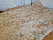 Vintage Luxury Gold Floral Double 200cm x 200cm Bed End Throw Jacquard Woven
