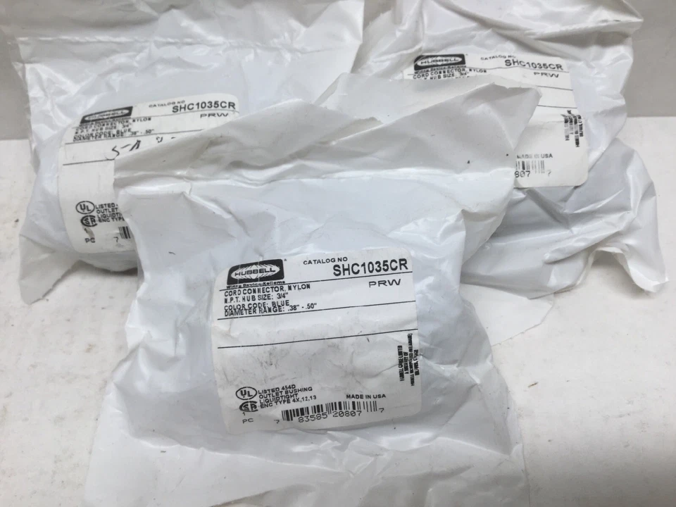 Hubbell Nylon Cord Connector 3/4" NPT Hub SHC1035CR