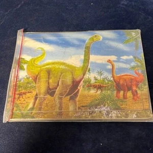VTG Wooden Dinosaur Puzzle - Picture 1 of 3