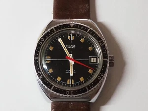 Beautiful And Rare Vintage Mechanical Swiss Dinamo Seabold Vintage Diver Watch - Picture 1 of 7