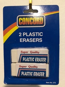 4 packs of CONCORD Eraser Plastic Rubber Erasers - Bild 1 von 1