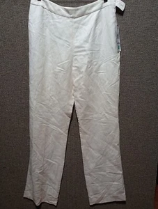 Women's Linen Pants Size 6 Black Label By Evan Picone - Picture 1 of 11