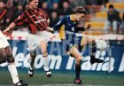 Foto Vintage calcio serie A 97-98 Milan-Parma Blomqvist Daino stampa 15x22 cm