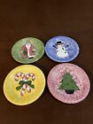 Snowman, Santa , Christmas Tree , Candy Cane 8” Yuletide Plate By Cane And Reed