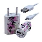 Mini 3in1 Car Charger + USB Sector + Data Cable with CV14 for HTC: One /