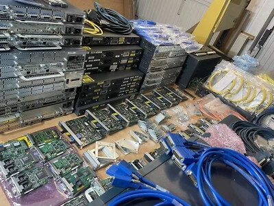 Job Lot Cisco Network CCNA CCIE Switches Routers Modules Fiber SFP - Many new! - Image 1 of 4