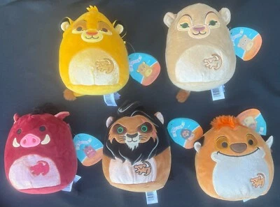 The Lion King Squishmallows Plush Lot of 5 Simba Nala Scar Timon Pumbaa NWT  - Image 1 of 4