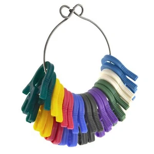 Clips de identificación codificados por colores etiquetas para cables de manguera 9 pares AN118 - Imagen 1 de 2