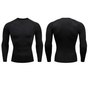 MEN'S Pro Performance Compression Shirt Long Sleeve Base Layer Thermal Top Mock - Picture 1 of 7