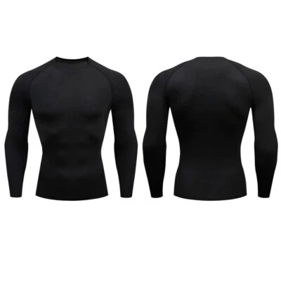MEN'S Pro Performance Compression Shirt Long Sleeve Base Layer Thermal Top Mock - Image 1 of 4