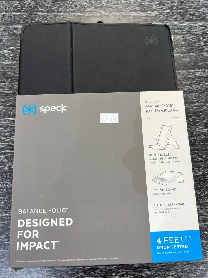 Speck Balance Folio Case for the iPad Air 2019 & Ipad Pro 10.5 Inch Black NEW - Image 1 of 1