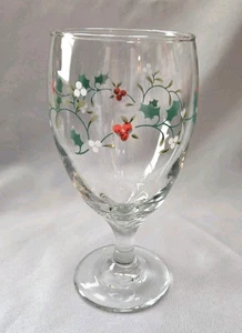 SET OF 4 PFALTZGRAFF WINTERBERRY ICED TEA GOBLETS GLASSES 7" CHRISTMAS - Picture 1 of 3