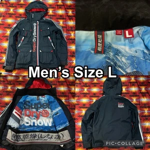 Superdry Jacket Ski Snow Blue Jacket Men’s Size Large Thermolite EcoMade - Picture 1 of 7