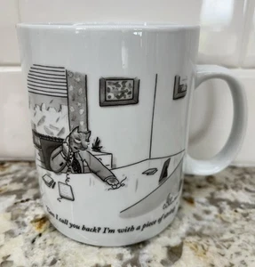 The New Yorker Lustige Katze Kaffeebecher Tasse 16 Unzen Weiß Schwarz - Bild 1 von 8