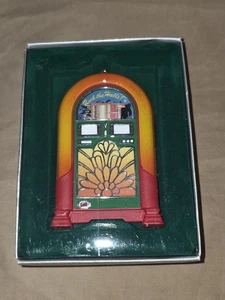 1987 Enesco Jukebox Ornament "At The Hop" Musical beleuchtet in OVP - Bild 1 von 7
