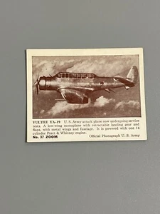 1941 Gum Inc Zoom R177-1 card #37 Vultee YA-19 - Picture 1 of 2