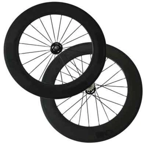 700C Carbon Track bike Wheels 88mm 25mm Fixed Gear Bicycle Wheelset Tubuless - Picture 1 of 16