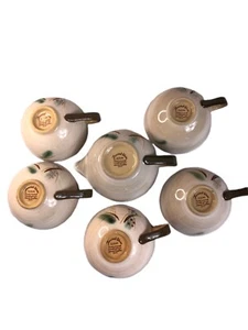 Fancrest Wares Japan Hand Crafted Tea Set 5 Cups and 1 Creamer Vintage RARE - Picture 1 of 4