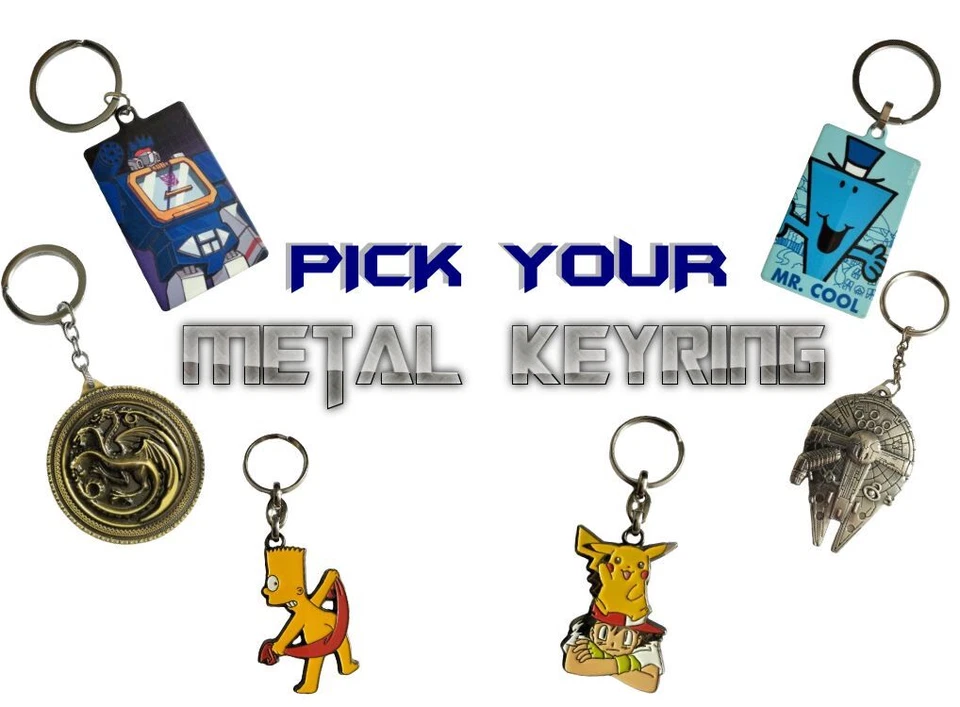 Metal Keyring Keychain Popular Retro TV And Film Related - Choose Your Keychain - Image 1 of 1