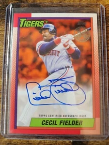 2025 Topps Series 1 Cecil Fielder 1990 Orange Auto 7/25 #90A-CF Detroit Tigers - Picture 1 of 2