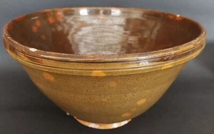 Glazed Terracotta Draining Bowl XXth - Picture 1 of 10