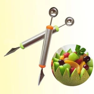 Fruit Carving Knife Melon Baller Kitchen Scoop Slicer Tool Set - Picture 1 of 24