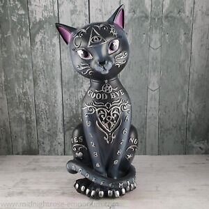 Mystic Kitty Figurine Nemesis Now Gothic Ouija Board Witchy Black Cat Statue