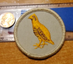 BSA PATROL MEDALLION TAN TWILL PATCH -Bobwhite - 1989-2002 - Picture 1 of 1