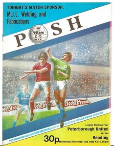 Football Programme>PETERBOROUGH UNITED v READING Nov 1983 - Picture 1 of 1