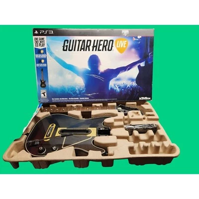 Guitar Hero Live PS3 Guitar Controller & Strap By Activision NO GAME or DONGLE - Image 1 of 4