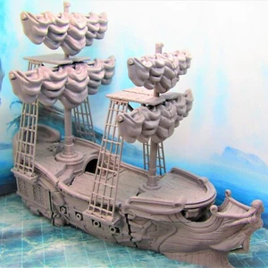12" Tall The Devil's Scorn Modular Pirate Ship Boat Scatter Terrain Scenery - Picture 1 of 10