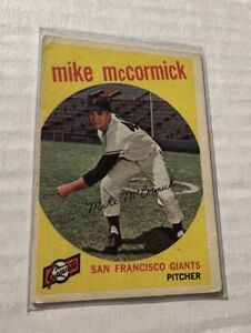 1959 Topps Baseball Card Mike McCormick #148 San Francisco Giants