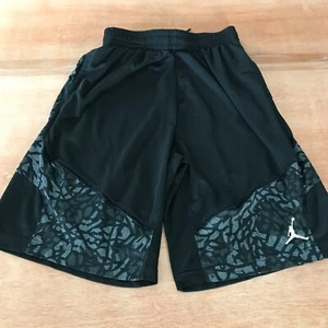 Nike Jumpman Sportshorts Herren M schwarz geometrische Tasche weites Bein Taille binden - Bild 1 von 15