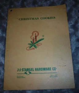 CHRISTMAS COOKIES RECIPE COOK BOOKLET J J STANGLE HARDWARE MANITOWOC WI 1940S - Picture 1 of 4
