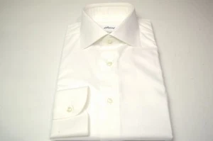 NEW BRIONI White Dress SHIRT 100% Cotton Size 18.5 Us 47 Eu (SE38) - Picture 1 of 3