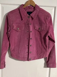 Jou Jou Skins Leather Jacket Womens M Vintage Suede Rose Mauve - Picture 1 of 9