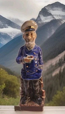 Vtg 1971 Ezra Brooks Old Sea Captain Decanter Heritage China EMPTY Read Look - Image 1 of 4