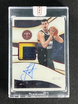 2019-20 Panini Immaculate Collection Nikola Jokic Red Jersey Patch Auto /25 - Image 1 of 3