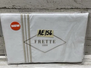 Frette Triplo Popeline Shams White Beige Sham Standard New - Picture 1 of 4