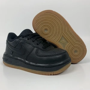 Nike Air Force 1 TD Negro Tenis 314194-903 Niños Pequeños Zapatos Talla 5c - Imagen 1 de 13